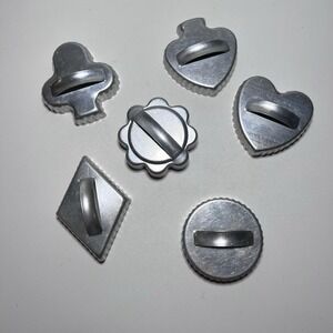 6-Vtg Aluminum Playing Card Suit Cookie Cutters